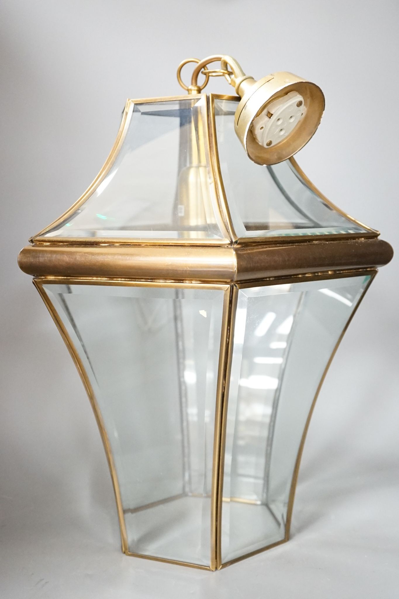 A contemporary porch lantern., 41 cms high.
